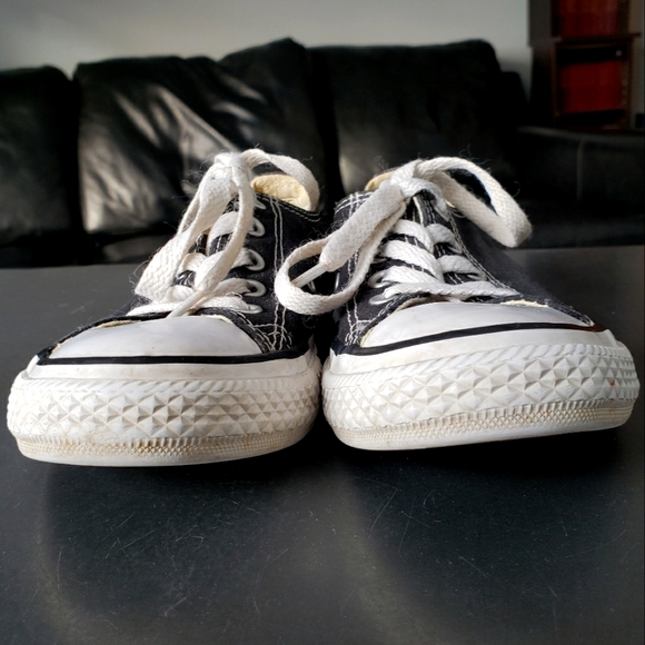 Converse Little Girls Black & White Sneakers - Picture 3 of 8
